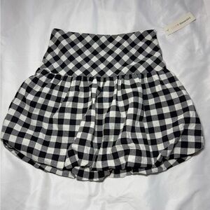 💚URBAN Romantics Black and White Plaid Skater Skirt